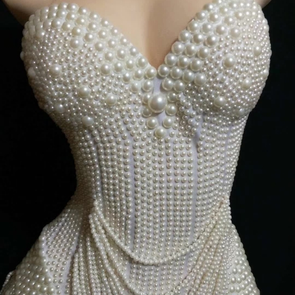 Pearl corset shorts romper - Picture 4 of 6